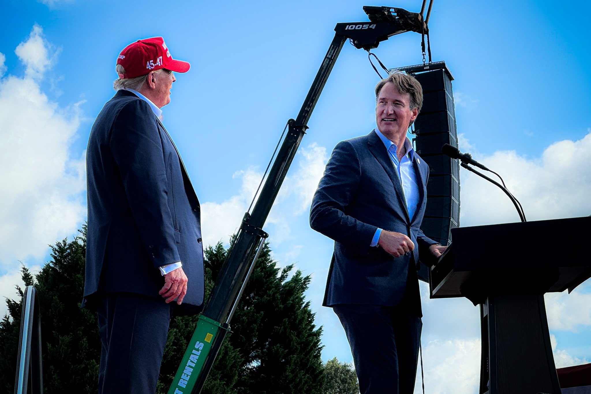 Youngkin and Trump hold Virginia telerally to talk early voting